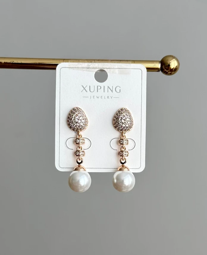 xuping rose inci taşlı küpe