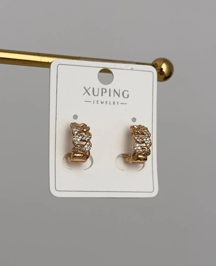 Xuping Zincir Taşlı Küpe