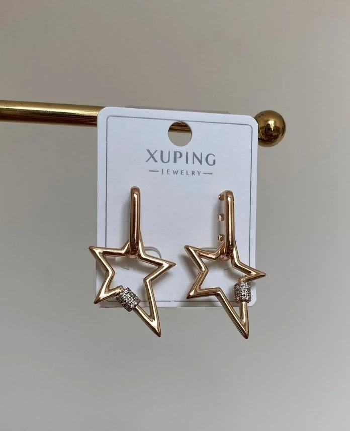 Xuping Büyük Yıldız Taşlı Küpe