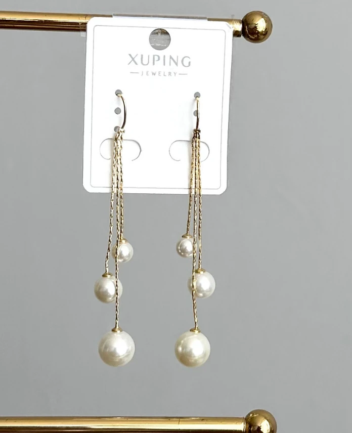xuping gold uzun inci küpe