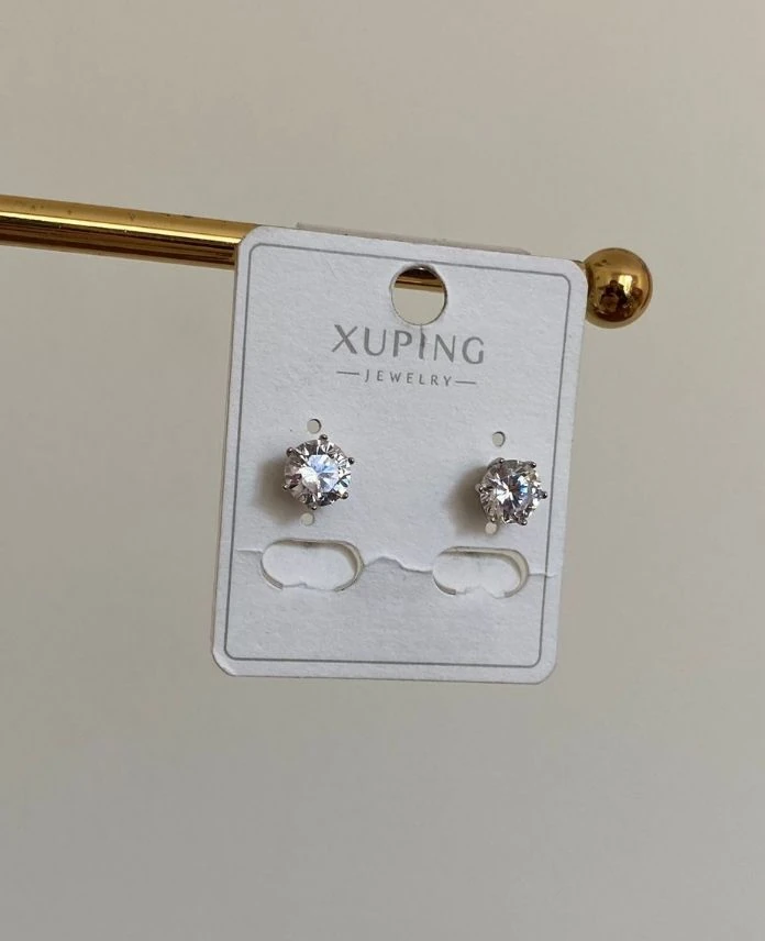 xuping pırlanta büyük boy silver küpe