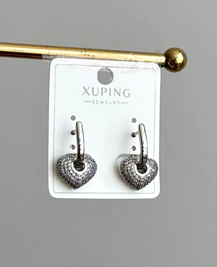 xuping silver kalp küpe