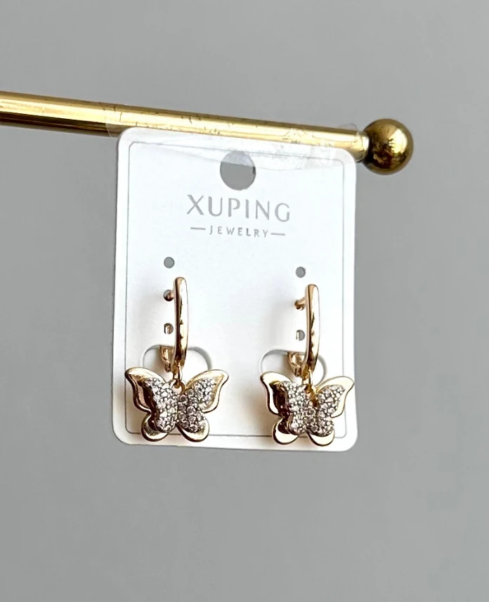 xuping rose kelebek küpe